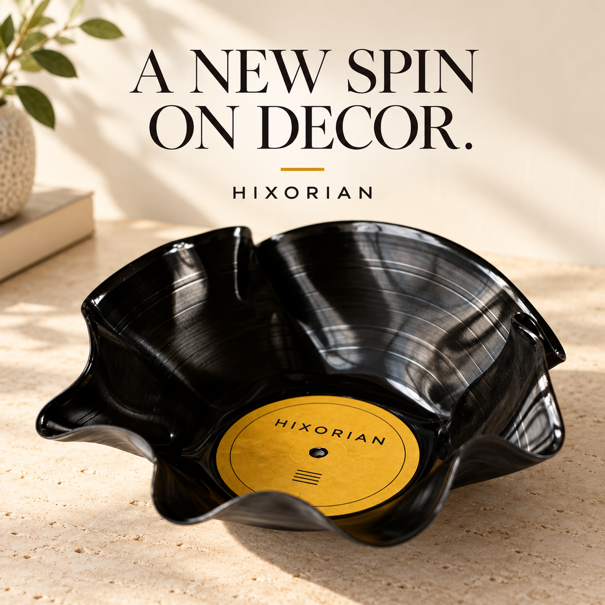 Hixorian Handmade Vinyl Record Bowl