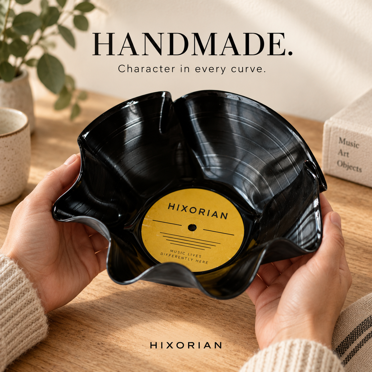 Hixorian Handmade Vinyl Record Bowl
